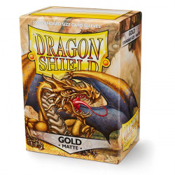 Dragon Shield - Matte Standard Size Sleeves 100pk - Gold