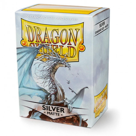 Dragon Shield - Matte Standard Size Sleeves 100pk - Silver