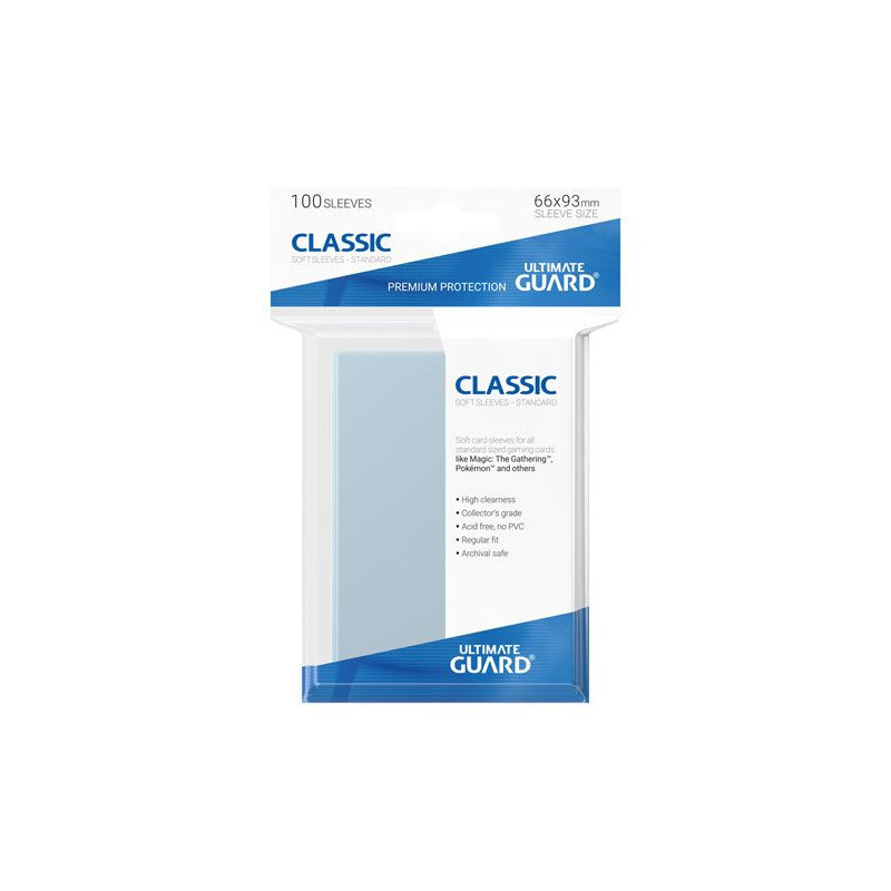 Ultimate Guard Classic Clear Sleeves Standard Size (100)