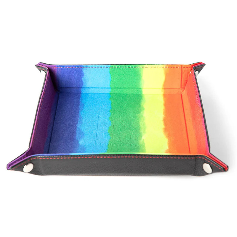 FanRoll Folding Dice Tray Watercolor Rainbow