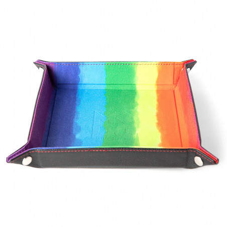 FanRoll Folding Dice Tray Watercolor Rainbow