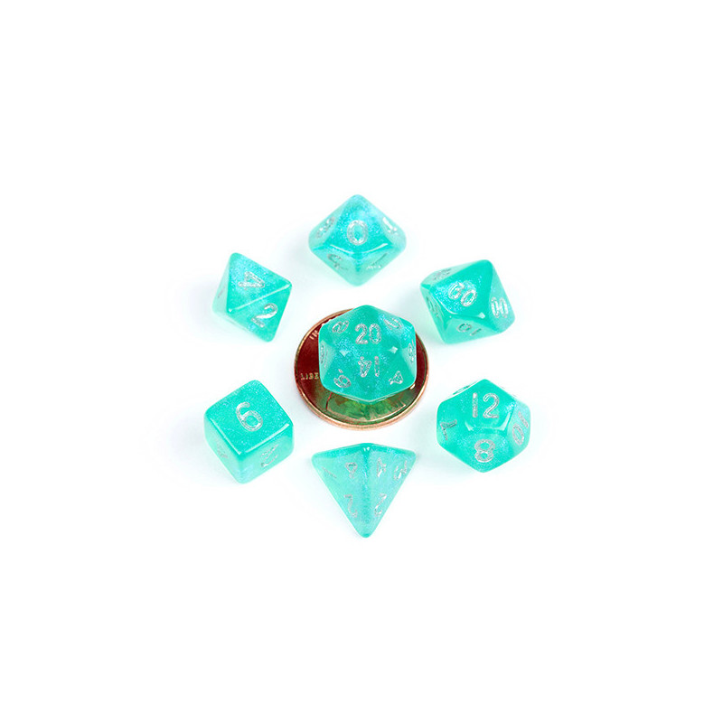 FanRoll Mini Dice Set Stardust Turquoise