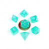 FanRoll Mini Dice Set Stardust Turquoise