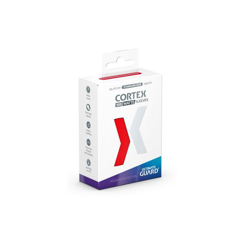 Cortex 100 Matte Sleeves Standard Size Red