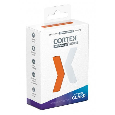 Cortex 100 Matte Sleeves Standard Size Orange