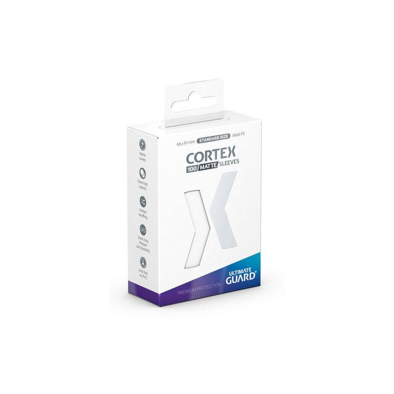 Cortex 100 Matte Sleeves Standard Size White